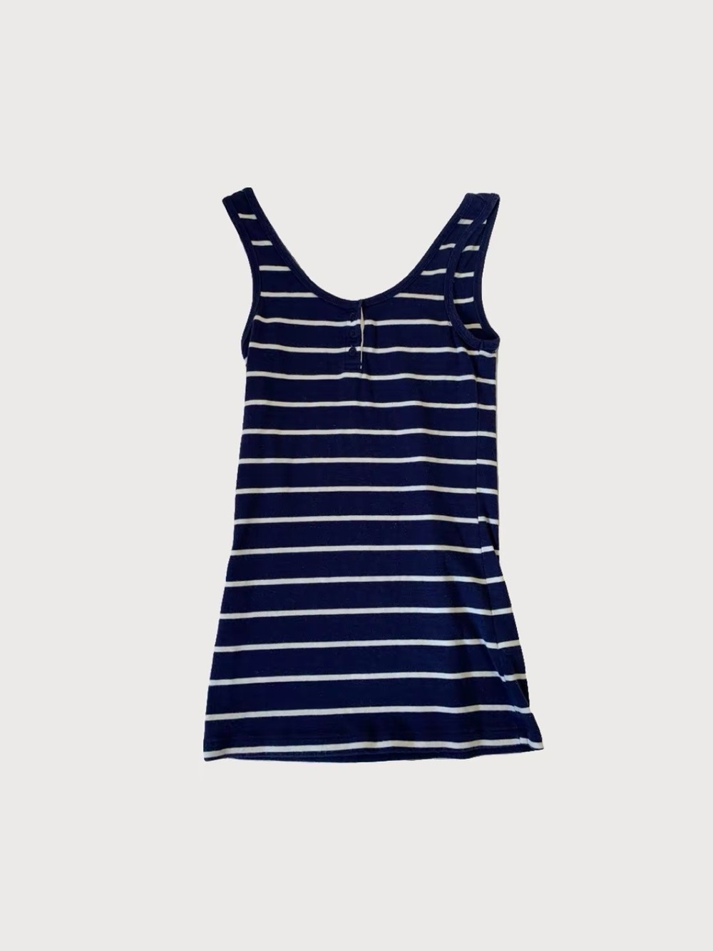 Y2k Striped Navy & White Tank Top